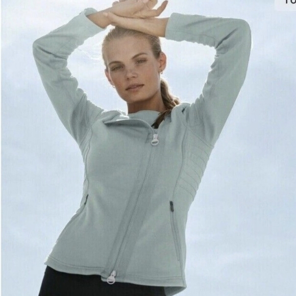 Athleta Moto Jacket w/ Asymmetric Front Zipper Moto Style Detail- Size XS - Picture 3 of 16